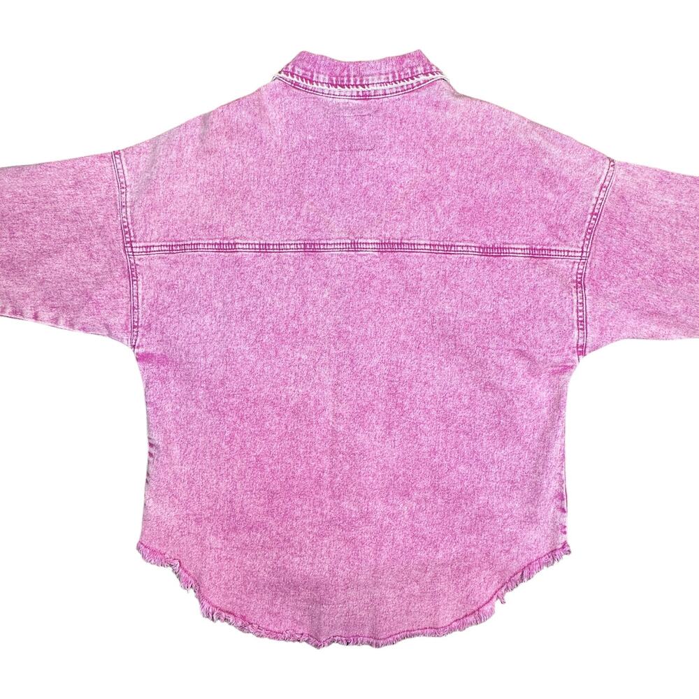 Celebrity Pink Women's Button Up Jeans Shirt Collared Long Sleeves Size M - Picture 16 of 16